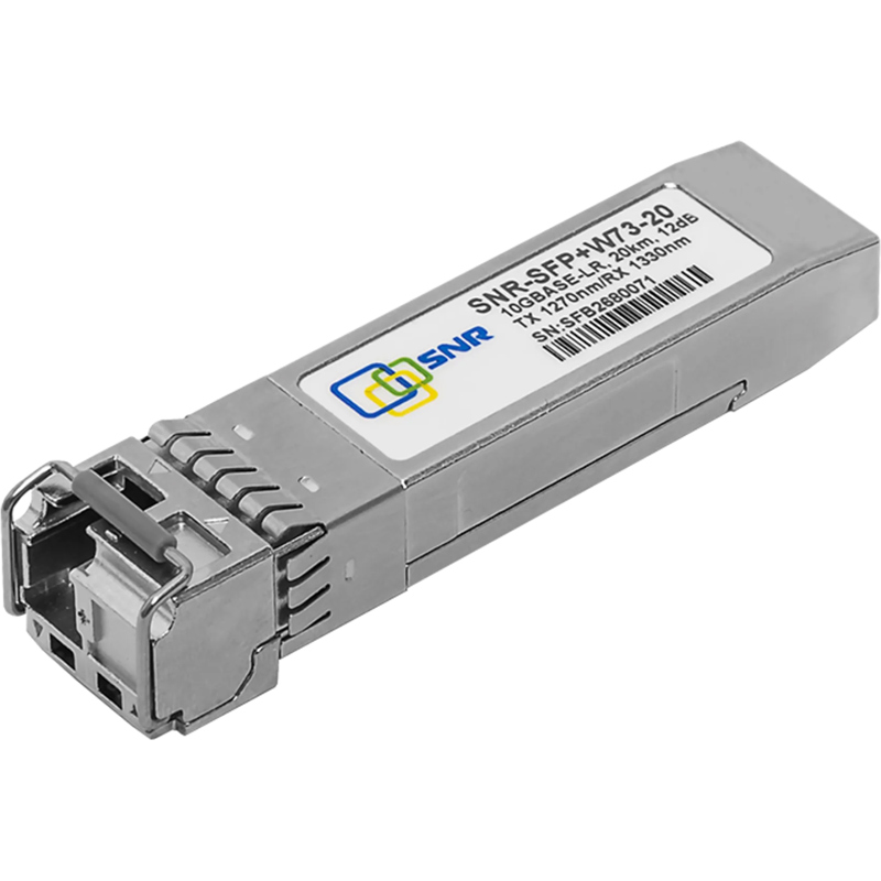 Трансивер SNR-SFP+W73-20 SFP+ WDM 10 Гбит/с, одно волокно SM, LC, 1270/1330 нм, до 20 км, фото 2