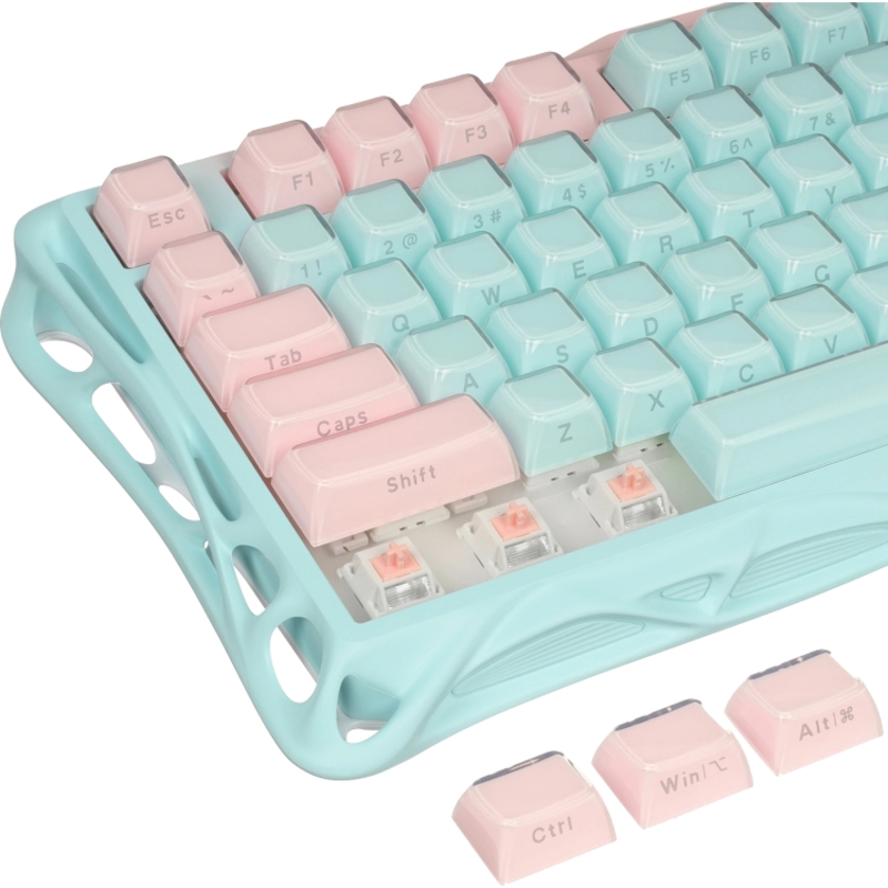 Клавиатура Gravastar Mercury K1 Lite PM MINT, беспроводное подключение, белый, фото 9