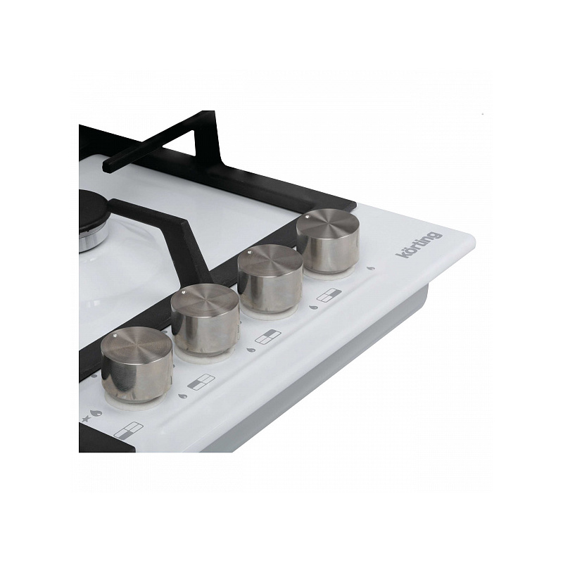 Варочная панель Korting HG 665 CTW, газовая, 60 см, 4 конфорки, WOK, газ-контроль, белая, фото 3