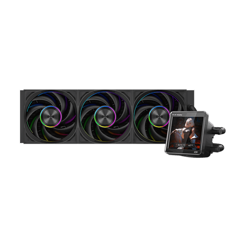 Система жидкостного охлаждения PcCooler DT360 ARGB Display BK, вентилятор 120 мм, фото 2