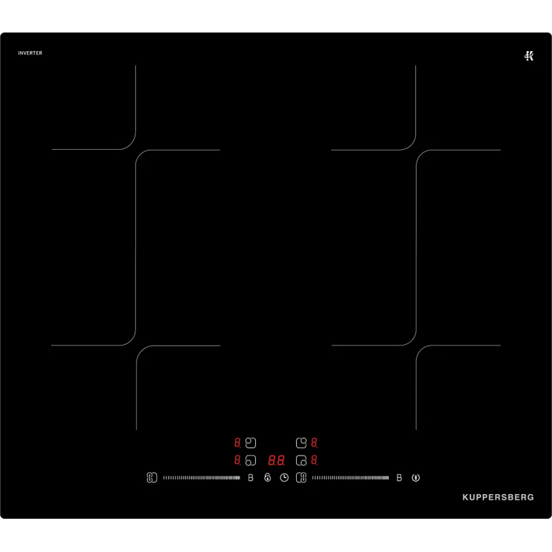 Варочная панель Kuppersberg ICI 625, индукционная, 59 см, 4 конфорки, Flexi-zone, бустер, чёрная, фото 2