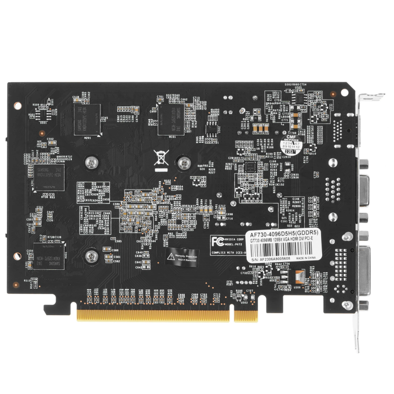 Видеокарта Afox GT730, NVIDIA GeForce GT 730, 4 ГБ видеопамяти, GDDR5, PCI Express 2.0, фото 2