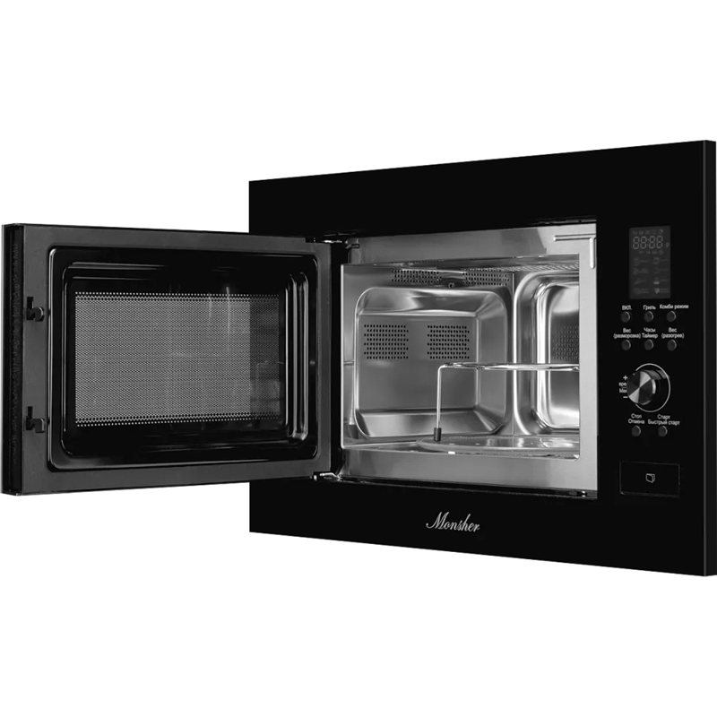Встраиваемая микроволновая печь Monsher MMH 2050 B, 23 л, 900 Вт, гриль, чёрная, фото 4