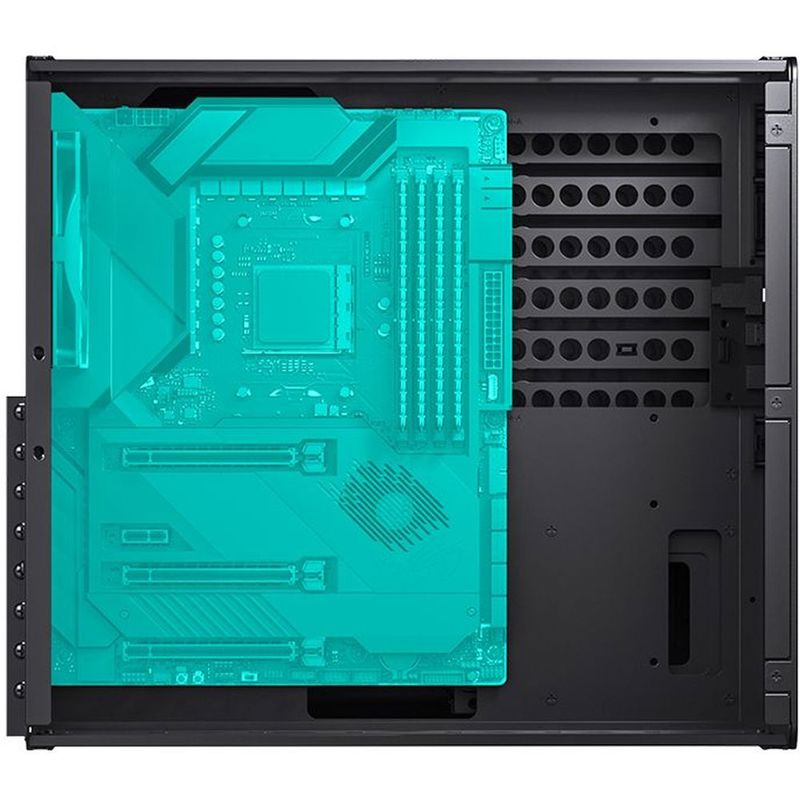 Корпус для ПК Jonsbo N5, Mini Tower, чёрный, под ATX, E-ATX, mATX, Mini-ITX, материал алюминий, дерево, сталь, фото 18