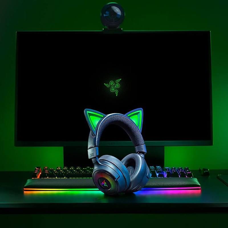 Гарнитура Razer Kraken Kitty V3 Pro, Bluetooth 5.3, полноразмерные, чёрный, микрофон выдвижной, фото 8