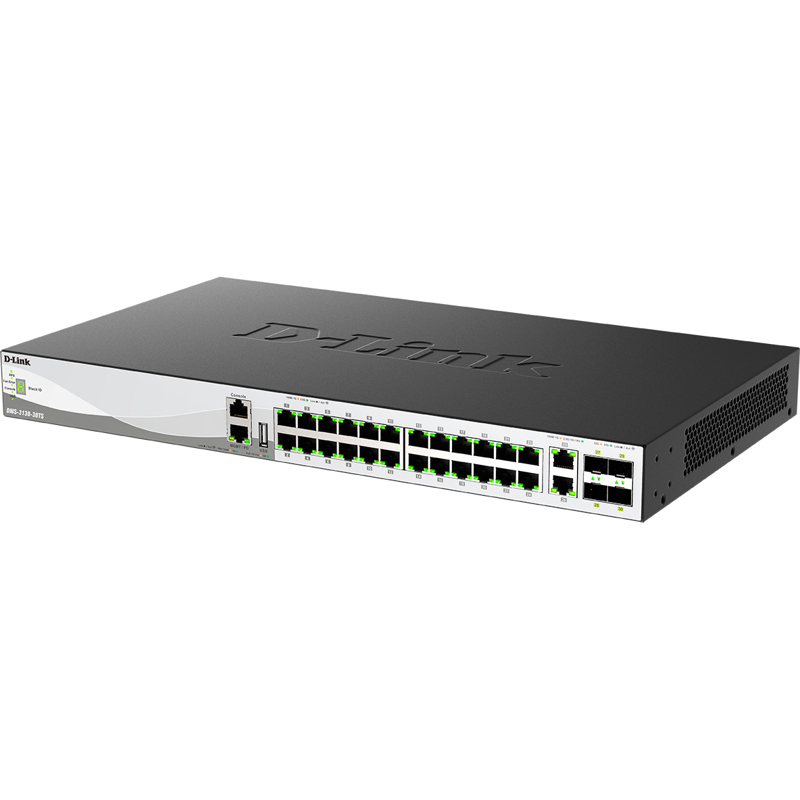 Коммутатор D-Link DMS-3130-30TS управляемый L3, 24 порта 2,5 Гбит/с, 2 порта 10GBASE-T, 4 SFP28, фото 3