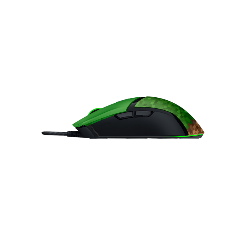 Мышь Razer Cobra - Minecraft, проводное подключение, USB-A, 8500 dpi, зелёный, подсветка, фото 3