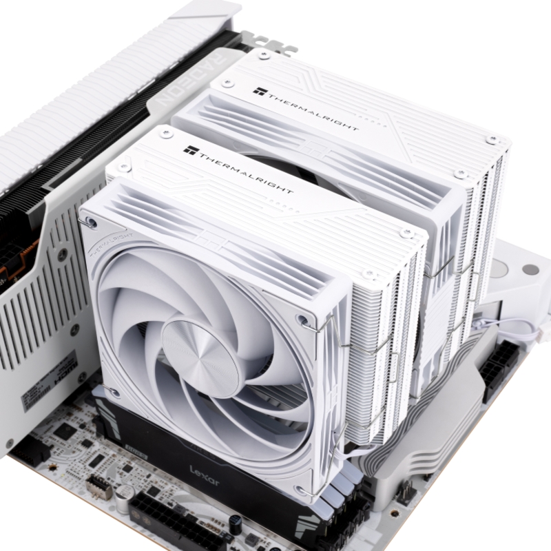 Кулер для процессора Thermalright Frost Tower 140, 2011, AM4, AM5, LGA115X, LGA1200, LGA1700 и др., белый, фото 2