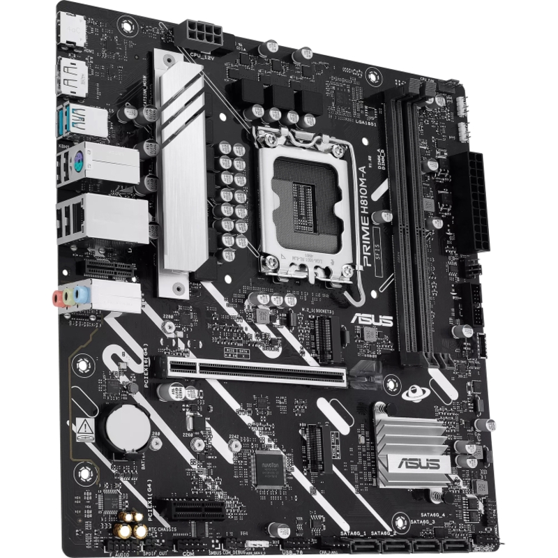 Материнская плата ASUS PRIME H810M-A-CSM, LGA1851, Intel H810, mATX, DDR5, фото 5