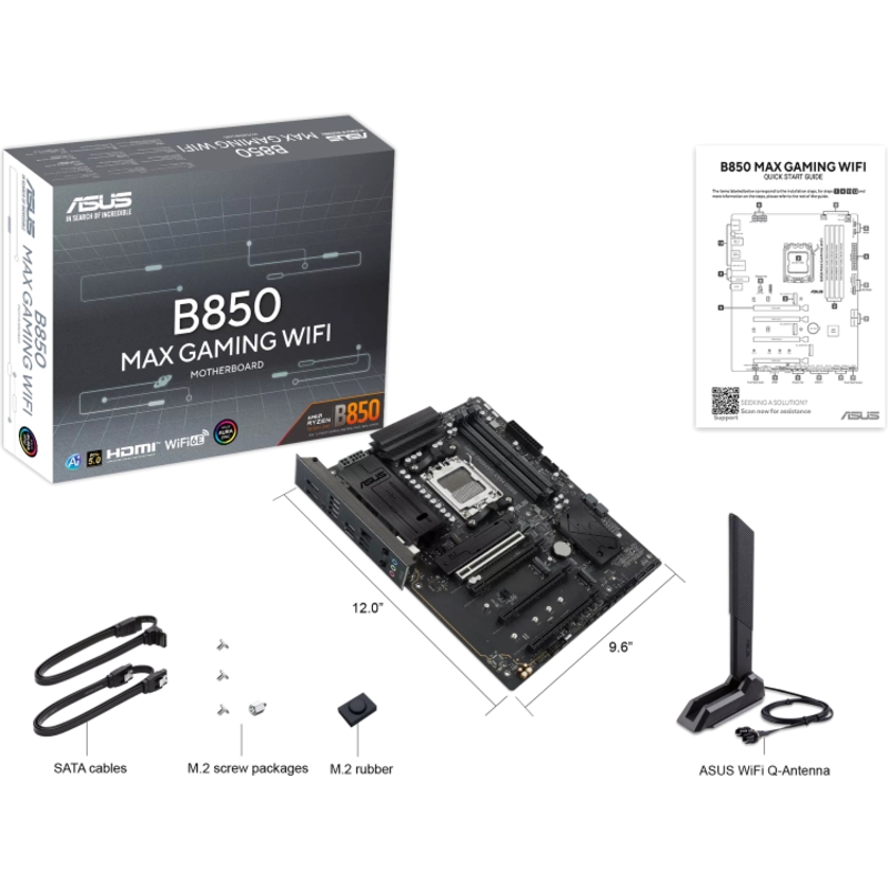 Материнская плата ASUS B850 MAX WIFI, AM5, AMD B850, ATX, DDR5, фото 7