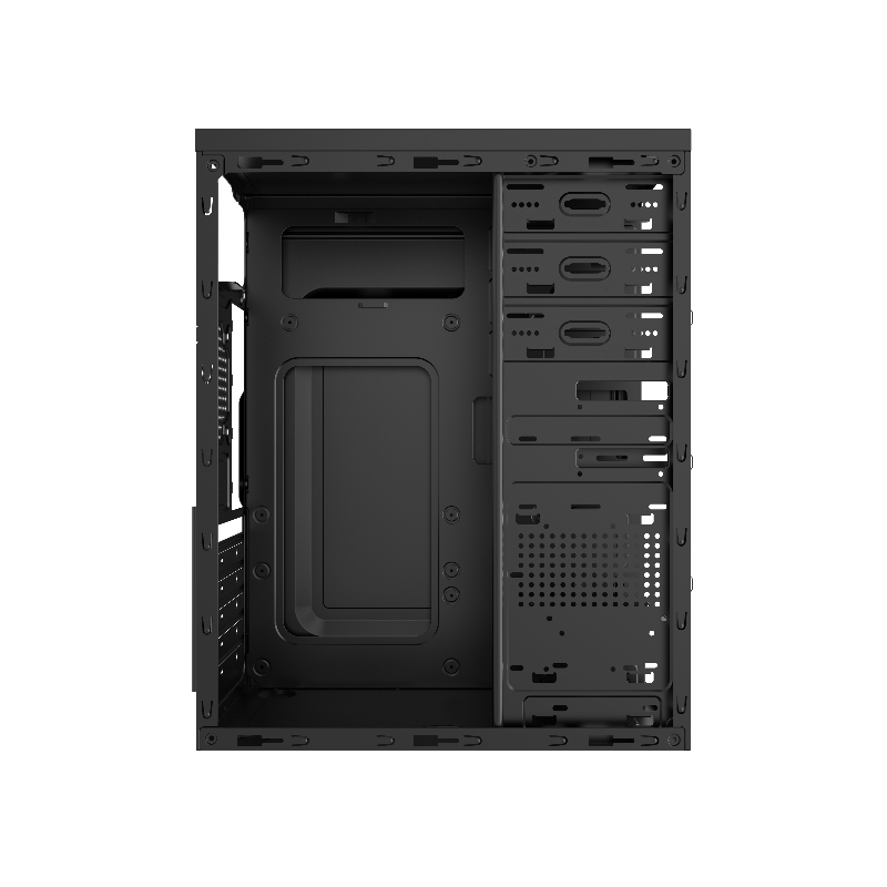 Корпус без блока Case Forza ATX, 1xUSB2.0+1xUSB3.0, Black, w/o FAN, w/o PSU, фото 3