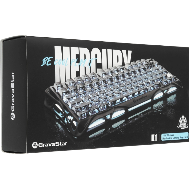 Клавиатура Gravastar Mercury K1 XTAL BLK, беспроводное подключение, белый, фото 8