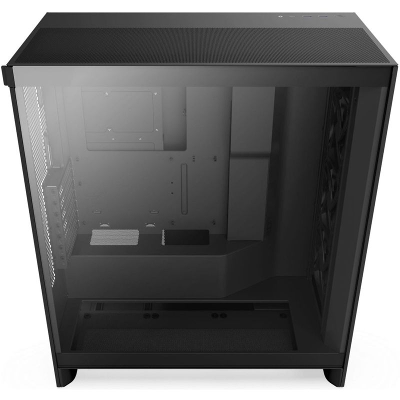 Корпус ПК без блока Case NZXT H7 Flow, Midi-Tower, TG, 3x120mm, 2xUSB-A 3.2 + 1xUSB-C 3.2, E-ATX, ATX, mATX, mITX Black, фото 3