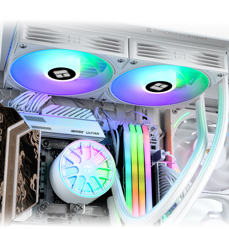 Система жидкостного охлаждения Thermalright Aqua Elite 240 V6, вентилятор 120 мм, белый, фото 8