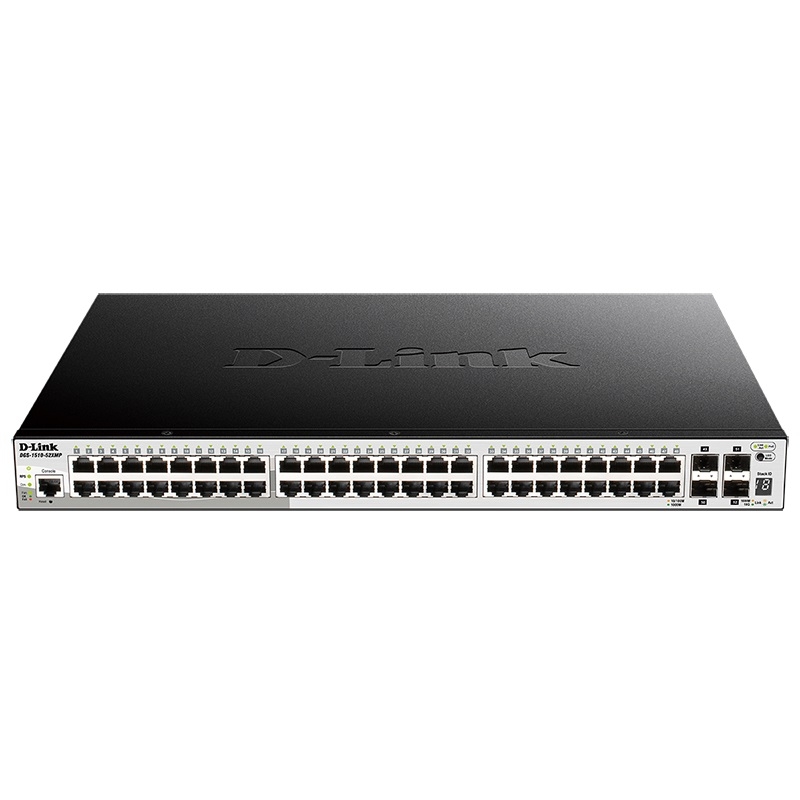 Коммутатор D-Link DGS-1510-52XMP управляемый L2+, 48 портов PoE 1 Гбит/с, 4 SFP+, 370 Вт, фото 2