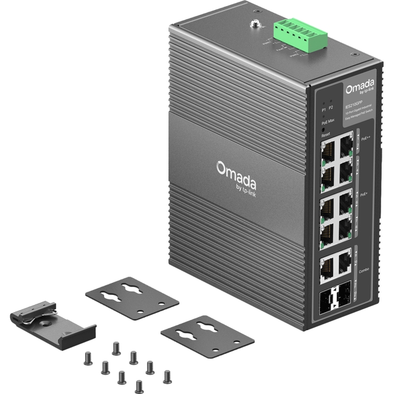 Коммутатор TP-Link Omada IES210GPP промышленный, 10 портов 1 Гбит/с, 6 PoE+ и 2 PoE++, 240 Вт, фото 8