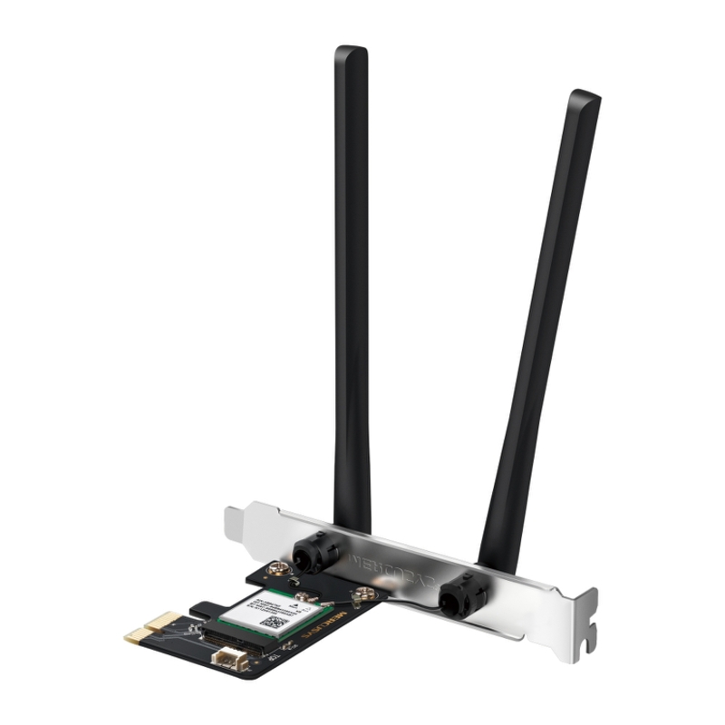 Wi-Fi адаптер Mercusys MA70XE с Bluetooth 5.4, Wi-Fi 6, 2,4 и 5 ГГц, PCI Express, внешние антенны, фото 2