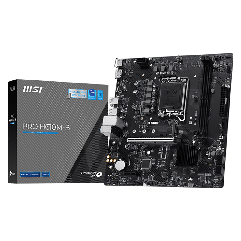 Материнская плата MSI PRO H610M-B, LGA1700, Intel H610, mATX, DDR5, фото 5