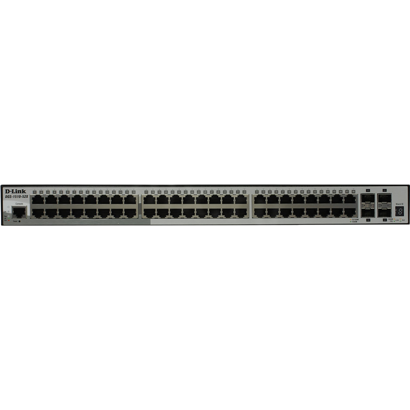 Коммутатор D-Link DGS-1510-52X управляемый L2+, 48 портов 1 Гбит/с, 4 SFP+ 10 Гбит/с, стекируемый, фото 2