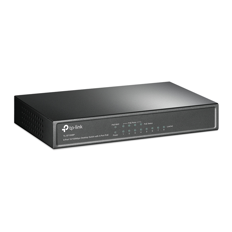 Коммутатор TP-Link TL-SF1008P неуправляемый, 8 портов 100 Мбит/с, 4 порта PoE, 57 Вт, фото 2