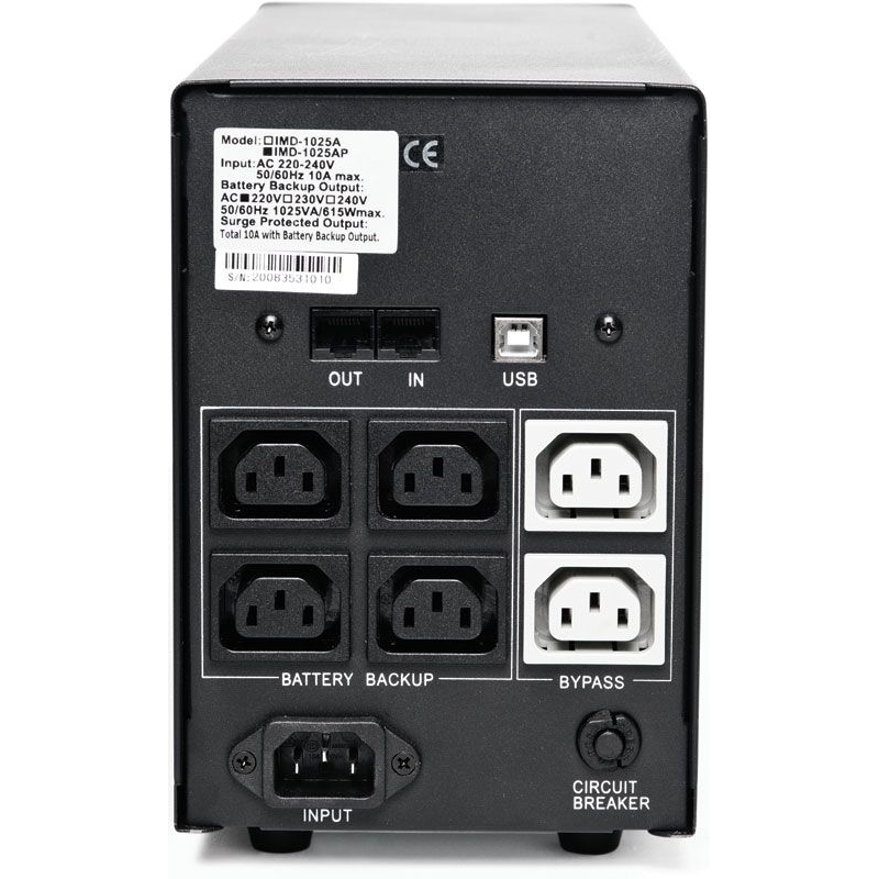 ИБП Powercom IMD-2000AP линейно-интерактивный, 2000 ВА, 1200 Вт, 6 розеток IEC C13, ЖК-дисплей, фото 5