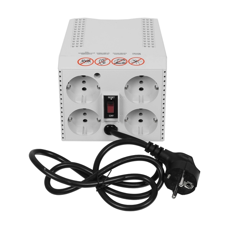 Стабилизатор напряжения Powercom Tap-Change TCA-3000 ступенчатый, 3000 ВА / 1500 Вт, 4 розетки Schuko, фото 5