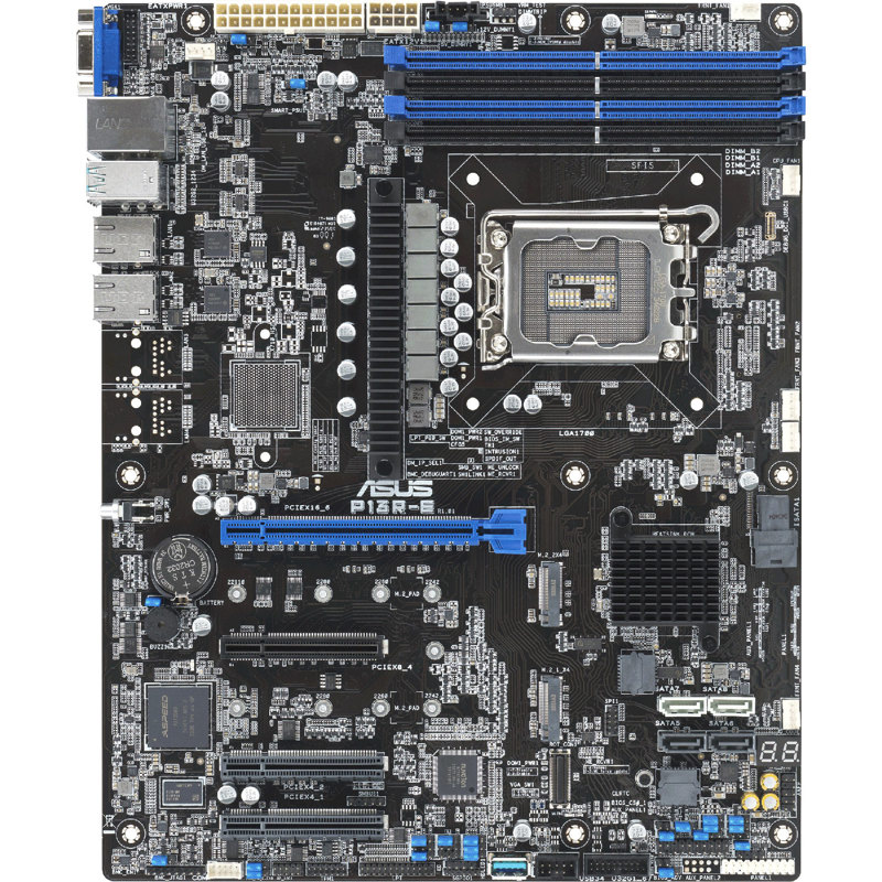 Материнская плата ASUS P13R-E, ATX, 1 x Socket LGA1700, Intel C266, 4x DDR5 4400, 4x PCI-E x4+x8 Gen4+Gen5, 8 x SATA 6Gb (ASUS 90SB0CS0-M0UAY1), фото 3