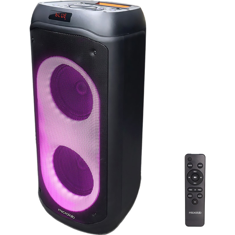 Акустическая система Колонки Microlab PT802 (Bluetooth: 5.0; 50 Вт, Входы: Bluetooth, TWS, Aux, USB, MicroSD; Вход для микрофона: 1, Вход для гитары: 1; Выход: USB 1A; ПИТАНИЕ: DC 13,5V 3A (адаптер); Пульт ДУ) (Microlab 6974229060555), фото 4
