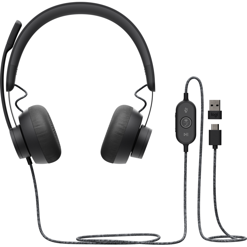 Гарнитура Logitech Headset Zone Wired Teams Graphite (Logitech 981-000870), фото 3