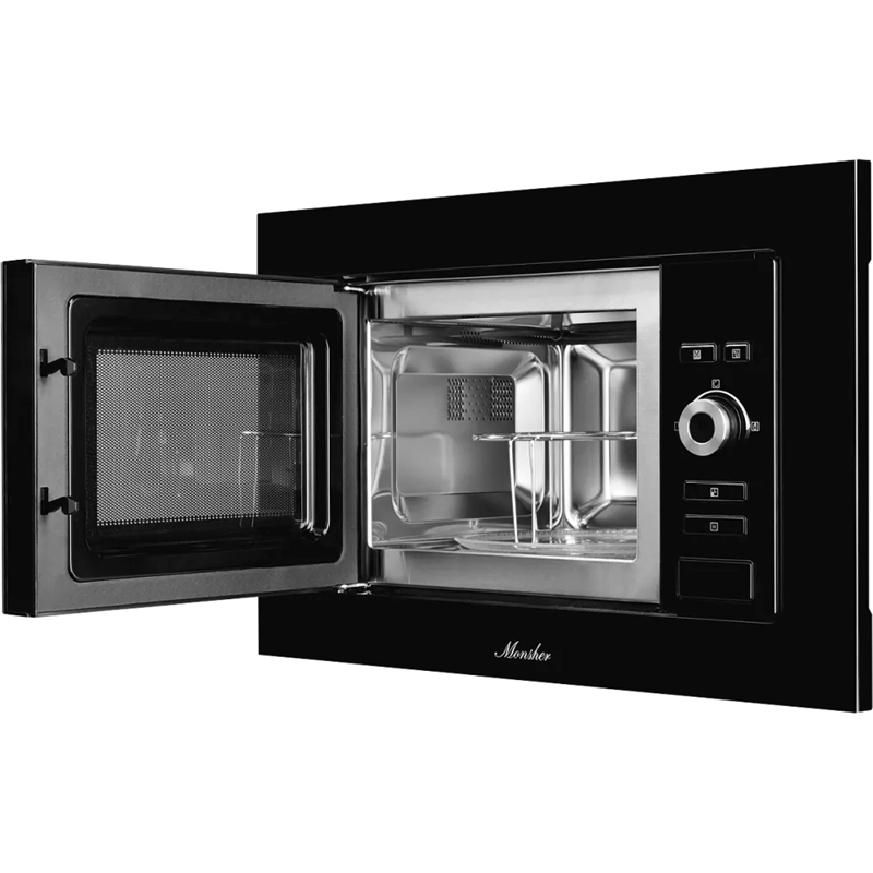Встраиваемая микроволновая печь Monsher MMH 201 B, 20 л, 800 Вт, гриль 1000 Вт, чёрное стекло, фото 4