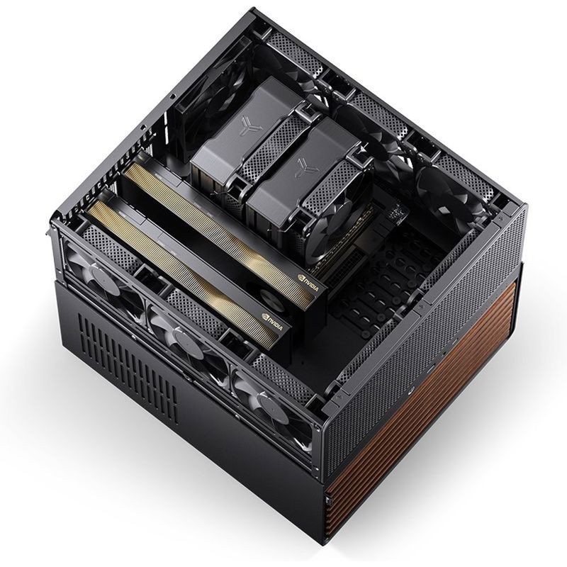 Корпус для ПК Jonsbo N5, Mini Tower, чёрный, под ATX, E-ATX, mATX, Mini-ITX, материал алюминий, дерево, сталь, фото 27