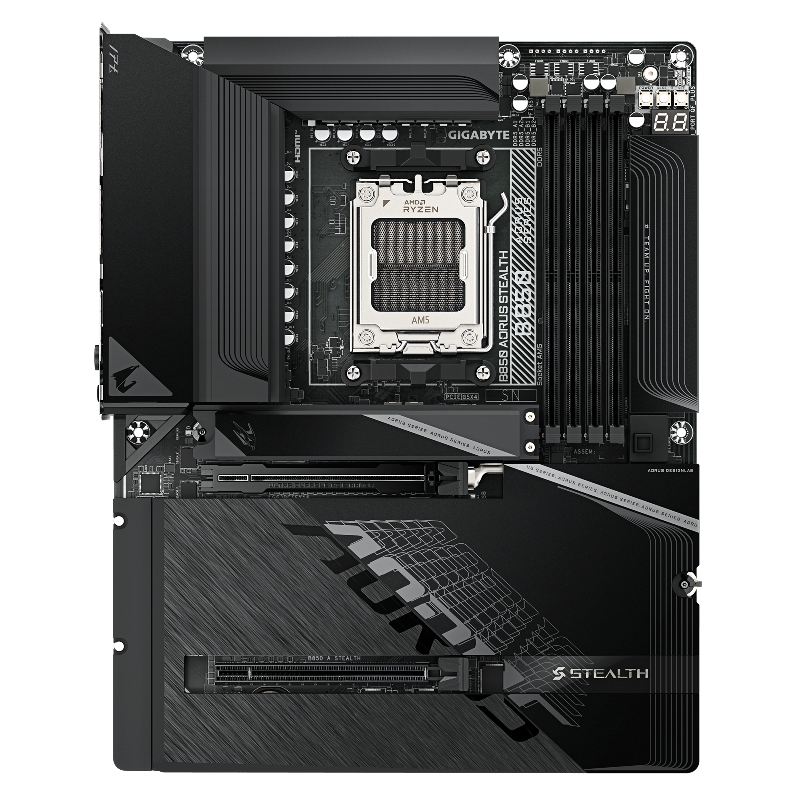 Материнская плата Gigabyte B850 A STEALTH, AM5, AMD B850, ATX, DDR5, фото 2