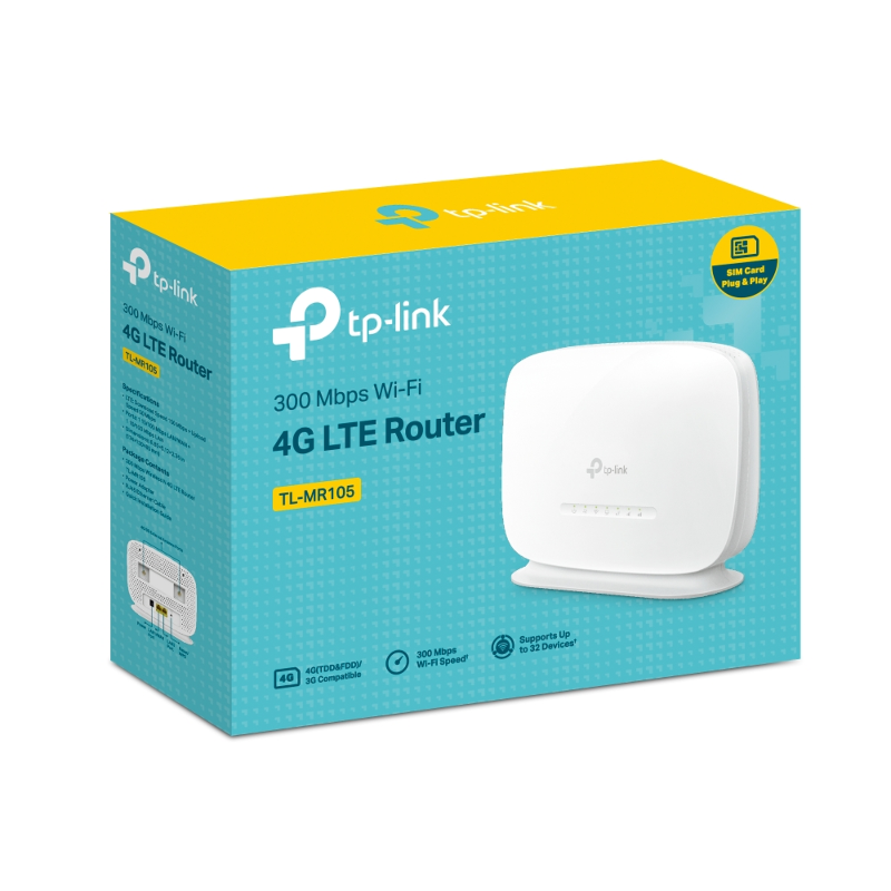 4G-роутер TP-Link TL-MR105 со встроенным модемом LTE, Wi-Fi 4 до 300 Мбит/с, порт WAN, фото 5