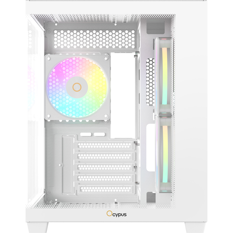 Корпус для ПК Ocypus Gamma C54 WH ARGB, Midi Tower, белый, под mATX, mITX, подсветка ARGB, фото 2