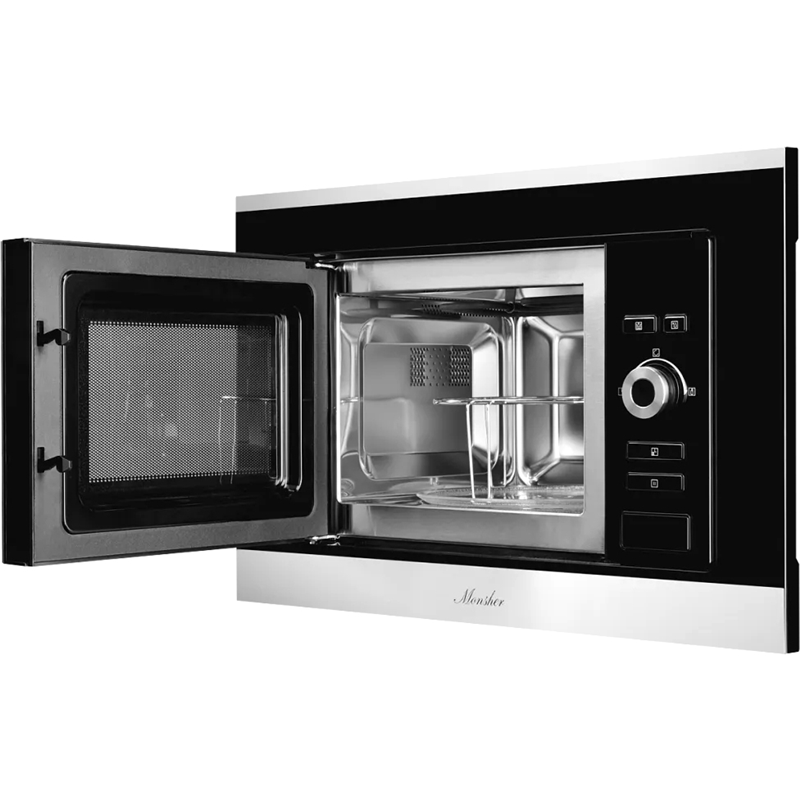 Встраиваемая микроволновая печь Monsher MMH 201 BX, 20 л, 800 Вт, гриль, чёрный/нержавеющая сталь, фото 4