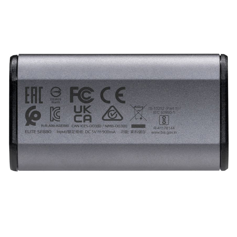 Внешний SSD ADATA SE880, 4000GB, USB 3.2 Gen2 Type-C, up to R/W 2000/2000 MB/s, 64.8x35x12.5mm, Titanium Grey (ADATA AELI-SE880-4TCGY), фото 2