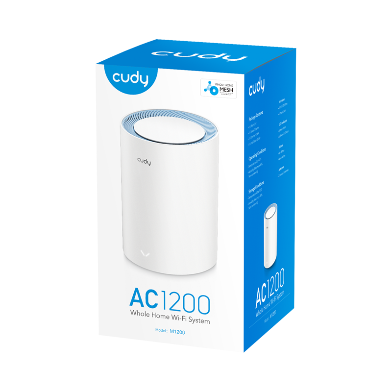 Mesh-система Wi-Fi Cudy AC1200 Wi-Fi Mesh Solution 1-Pack, 1 модуль, 4 антенны, фото 4