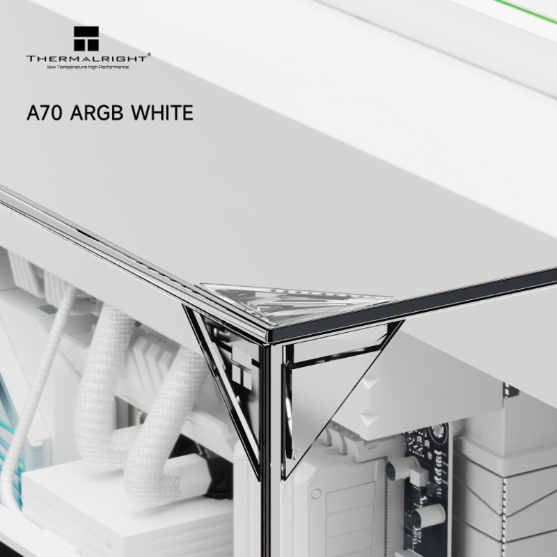 Корпус для ПК Thermalright A70 FAN5-C, Midi Tower, белый, под ATX, mATX, mITX, подсветка ARGB, фото 7