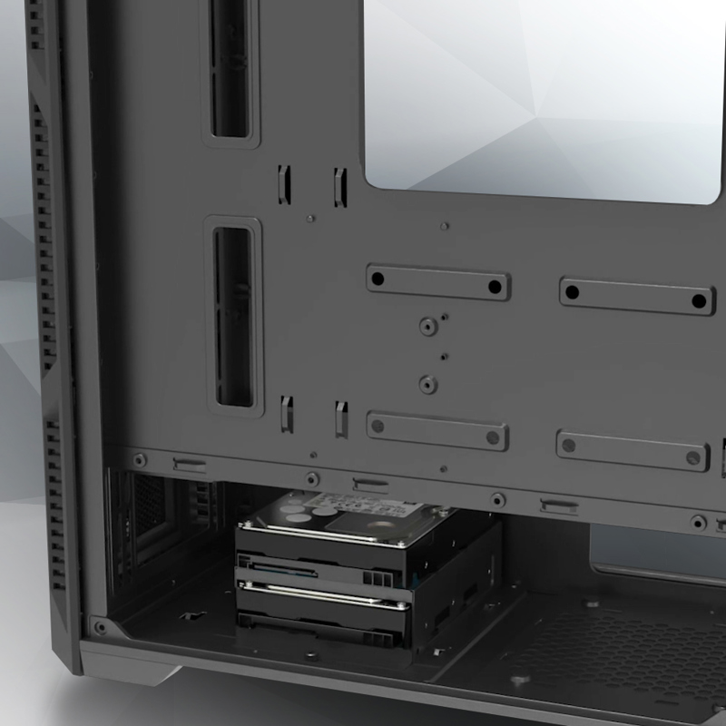 Корпус для ПК Raijintek ARCADIA III-MS4, Midi Tower, чёрный, под ATX, mATX, Mini-ITX, подсветка ARGB, фото 8