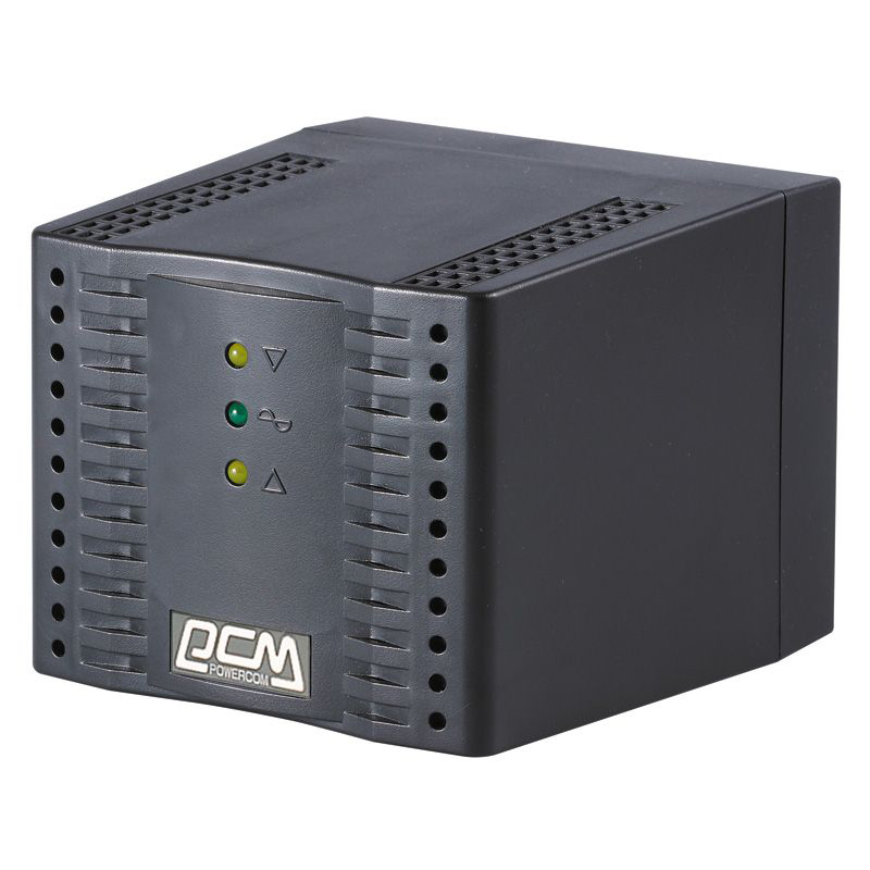Стабилизатор напряжения Powercom TCA-2000 BL ступенчатый, 2000 ВА / 1000 Вт, 4 розетки Schuko, чёрный, фото 2