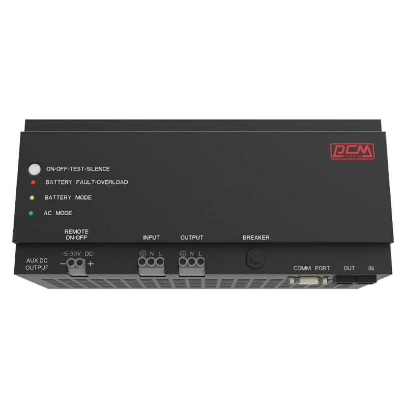 ИБП Powercom DIN rail mount DRU-850, 510 Вт, клеммная колодка, клеммы, батарея 4 мин, фото 2