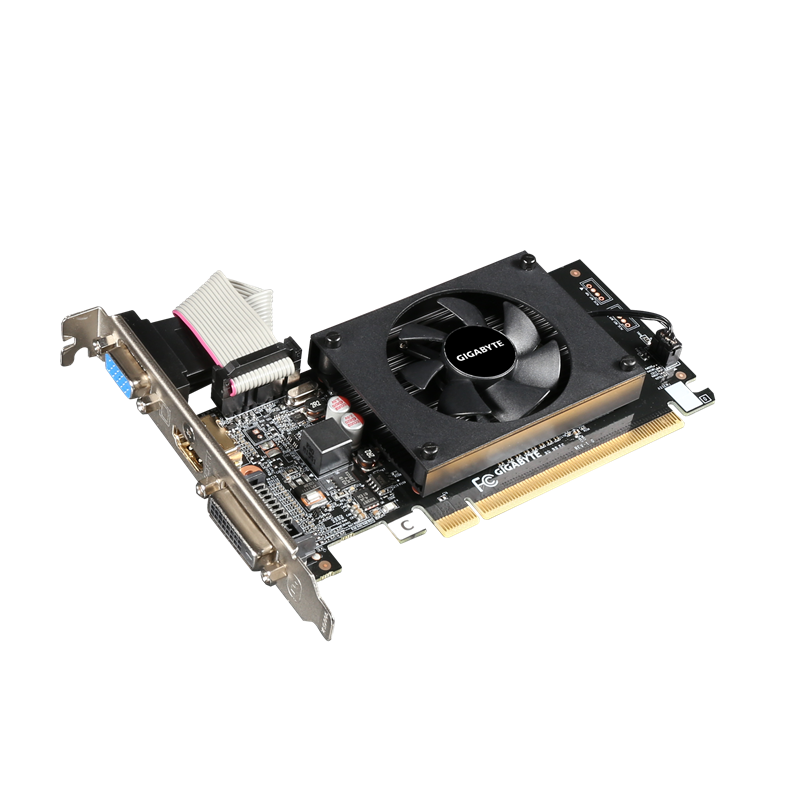 Видеокарта Gigabyte NVIDIA GeForce GT 710, 2 ГБ видеопамяти, DDR3, PCI Express 2.0, фото 3