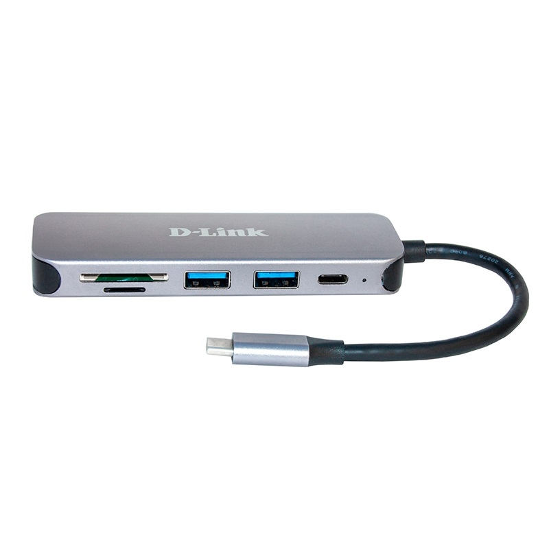 Концентратор USB-C D-Link DUB-2325, 2 порта USB 3.0, 1 порт USB-C, картридер SD и microSD, фото 2