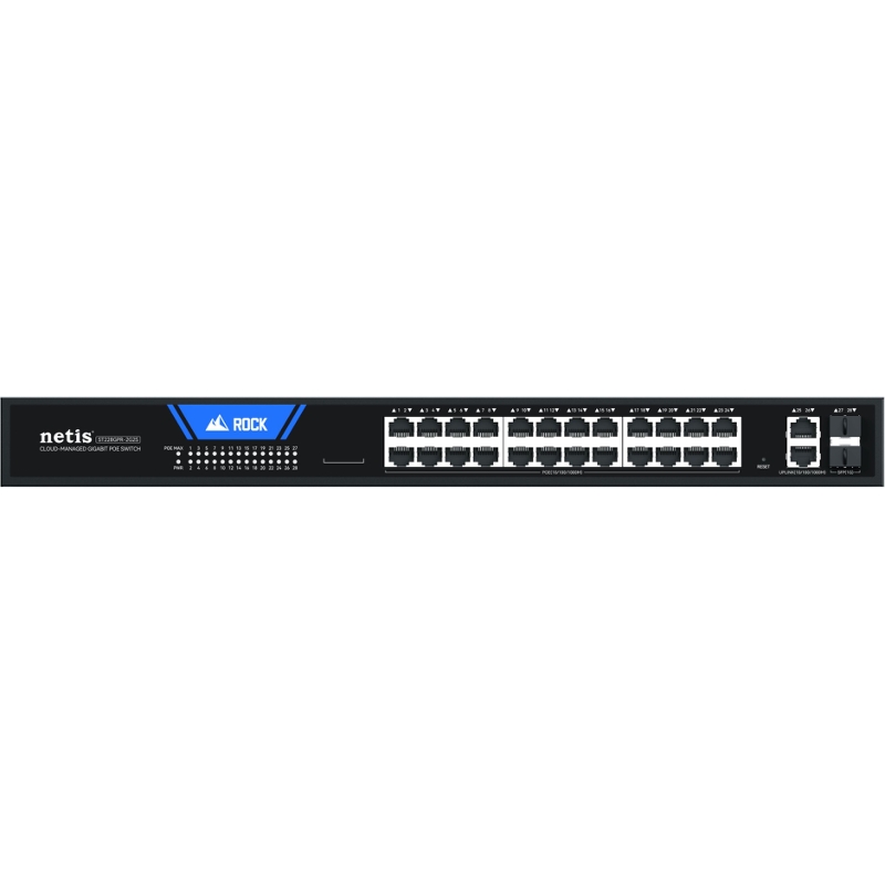 Коммутатор Netis ST228GPR-2G2S управляемый, 24 порта PoE 1 Гбит/с, 2 аплинка, 2 SFP, 375 Вт, фото 6