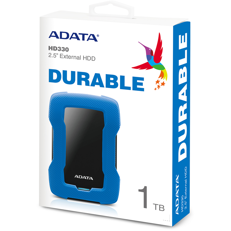 Внешний жёсткий диск 1TB ADATA HD330 (Blue), Silicone, USB 3.2 Gen1, 133x89x16mm, 190g (ADATA AHD330-1TU31-CBL), фото 7