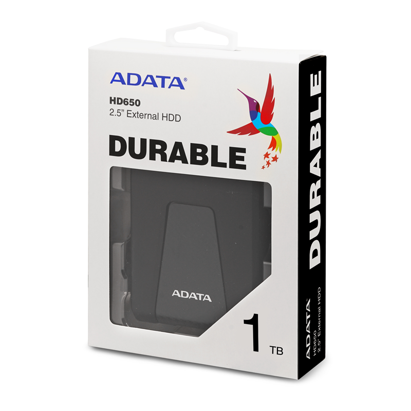 Внешний накопитель ADATA AHD650-1TU31-CBK, HDD 1 ТБ, USB 3.2 Gen 1 Type-A, фото 7