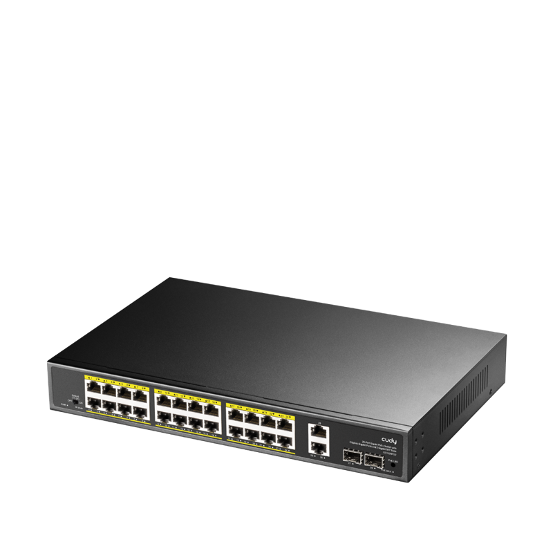 PoE-коммутатор Cudy неуправляемый, 24 порта PoE+ 1 Гбит/с, 2 аплинка 1 Гбит/с, 2 SFP, 300 Вт, фото 2