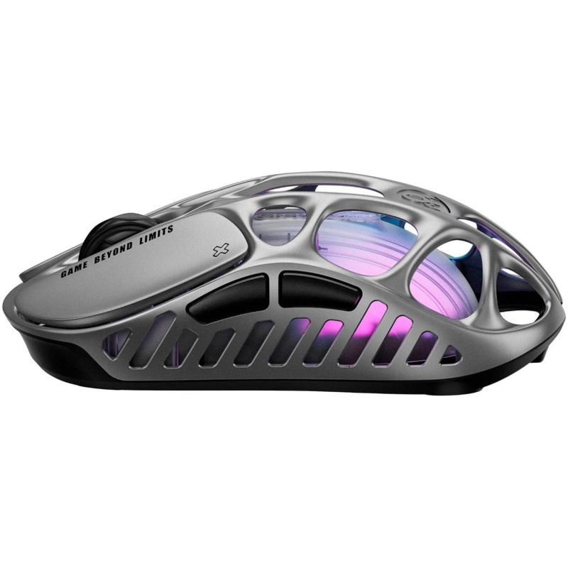 Мышь Gravastar Mercury X GRY, USB-C, Bluetooth, радиоканал, 32000 dpi, серый, подсветка, фото 4