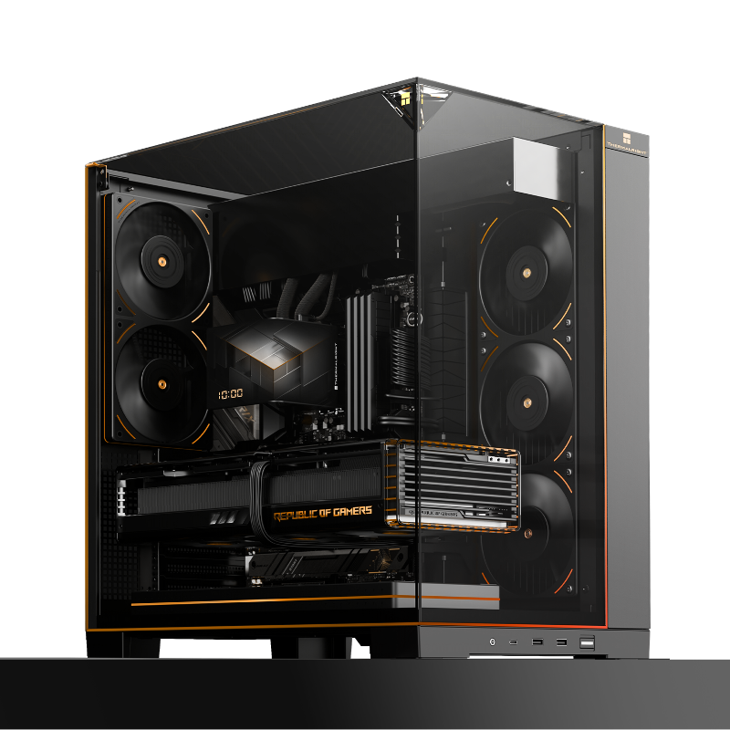 Корпус для ПК Thermalright A70 FAN5-C, Midi Tower, чёрный, под ATX, mATX, Thin mITX, подсветка ARGB, фото 11