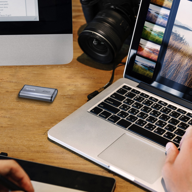 Внешний SSD ADATA SE880, 2000GB, USB 3.2 Gen2 Type-C to Type-C/A, up to R/W 2000/2000 MB/s, 65x35x12.5mm, 31g, Titanium Gray (ADATA AELI-SE880-2TCGY), фото 11